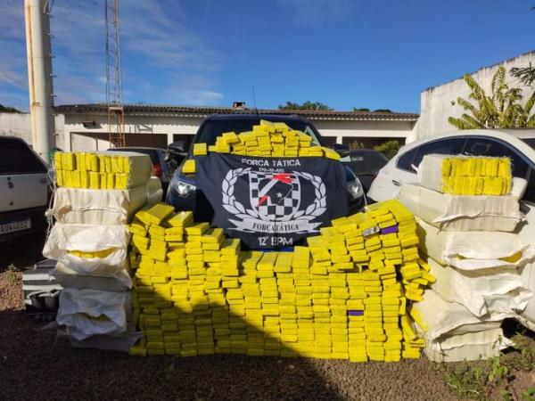 Polícia Militar de Itaquiraí apreende mais de 1 tonelada de maconha