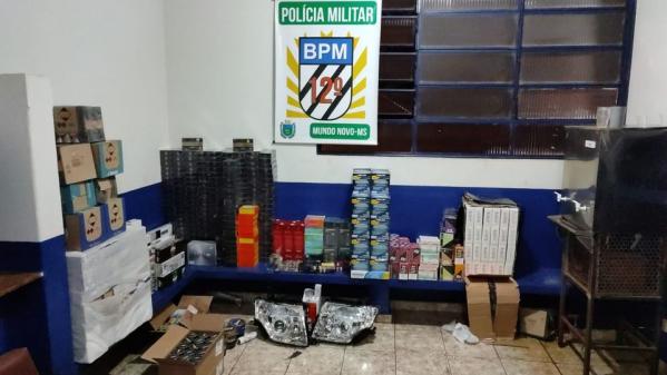 Polícia Militar de Mundo Novo apreende mercadorias contrabandeadas e descaminhadas